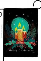 Christmas Candle Lights Garden Flag