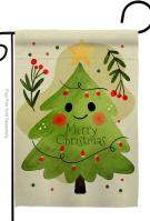 Mr Christmas Tree Garden Flag