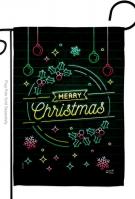 Christmas Neon Light Garden Flag