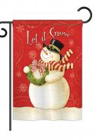 Scarf Snowman Let It Snow Garden Flag