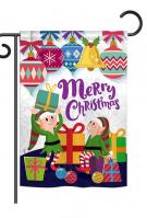 Santa Helper Merry Christmas Garden Flag