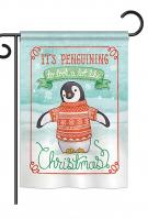 It\'s Penguining To Look Garden Flag