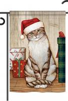 Christmas Kitty Garden Flag