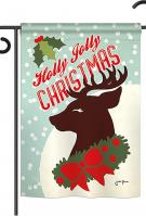 Holly Jolly Christmas Garden Flag