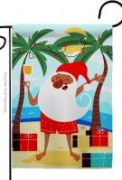 Santa Vacation Garden Flag