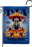 Dia de Muertos Dog Garden Flag