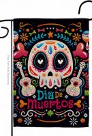 Fiesta Dia de Muertos Garden Flag