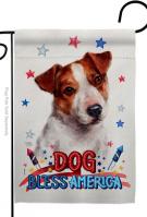 Patriotic Jack Russell Terrier Garden Flag
