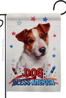 Patriotic Jack Russell Terrier Garden Flag