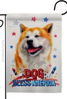 Patriotic Akita Garden Flag