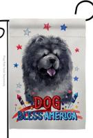 Patriotic Black Chow Chow Garden Flag