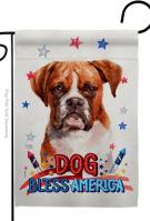Patriotic Boxer Garden Flag
