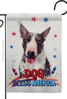 Patriotic Bull Terrier Garden Flag