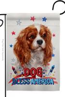 Patriotic Charles Spaniel Garden Flag