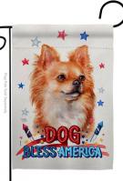 Patriotic Brown Chihuahua Garden Flag