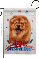 Patriotic Chow Chow Garden Flag