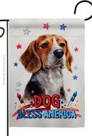 Patriotic Beagle Hound Garden Flag