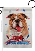 Patriotic Bulldog Garden Flag