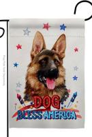 Patriotic German Shepherd Garden Flag