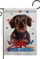 Patriotic Miniature Dachshund Garden Flag