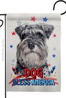 Patriotic Miniature Schnauzer Garden Flag