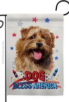 Patriotic Norfolk Terrier Garden Flag