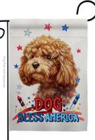 Patriotic Poodle Garden Flag