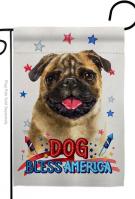 Patriotic Pug Garden Flag