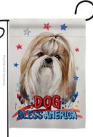 Patriotic Shih Tzu Garden Flag