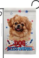 Patriotic Tibetan Spaniel Garden Flag