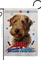 Patriotic Welsh Terrier Garden Flag