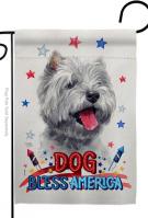 Patriotic Westie Garden Flag