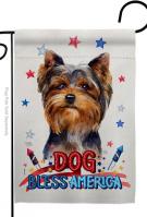 Patriotic Torkshire Terrier Garden Flag