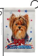 Patriotic Yorkie Garden Flag