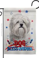 Patriotic Lhasa Apso Garden Flag