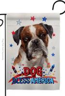 Patriotic Brindle Boxer Garden Flag