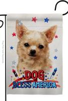 Patriotic Apple Head Chihuahua Garden Flag