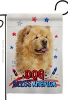 Patriotic Cream Chow Chow Garden Flag