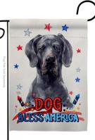 Patriotic Black Great Dane Garden Flag