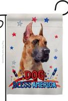 Patriotic Fawn Great Dane Garden Flag