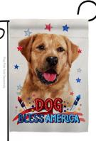 Patriotic Golden Labrador Retriever Garden Flag