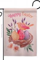 Pink Easter Garden Flag