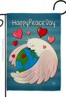 Happy Peace Day Garden Flag