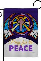 Pray For Peace Garden Flag