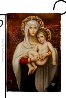 Renaissance Madonna And Child Garden Flag