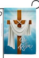 He Is Risen Garden Flag