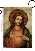 Sacred Heart Of Jesus Garden Flag