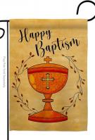 Happy Baptism Garden Flag