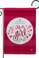 It\'s A Girl Decorative Garden Flag