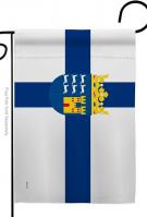 Province Of Finland Oulun laanin vaakuna Garden Flag